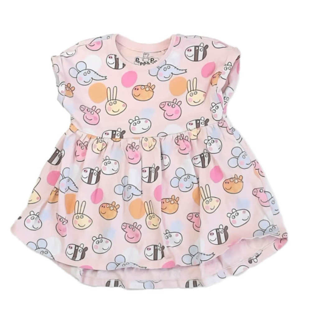 Peppa Pig Girls Pink Dress size: 9-12 Months